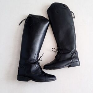 Dublin black leather equestrian riding boots